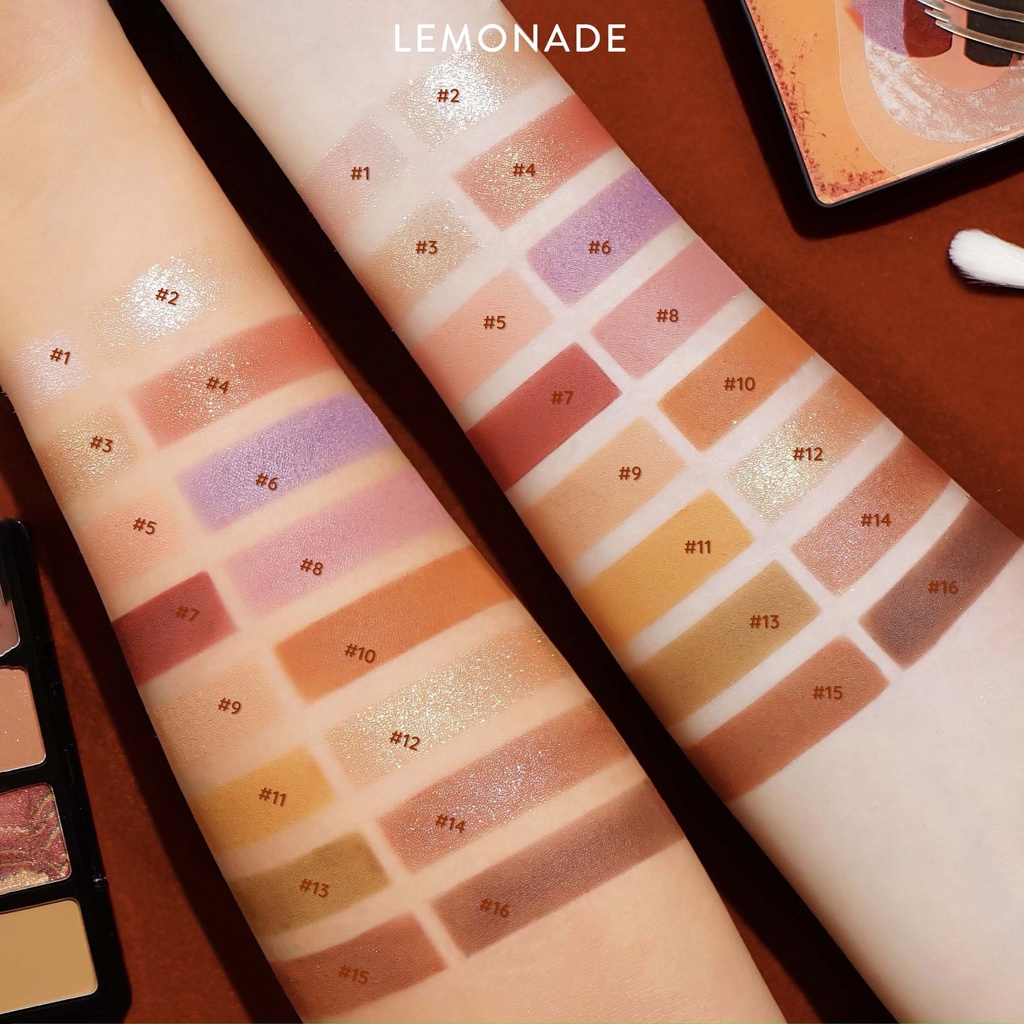 Combo Lemonade Bảng phấn mắt Aesthetic Eyeshadow Palette 20.8g và Chì kẻ mày 2 đầu Want It Got It 2.75g