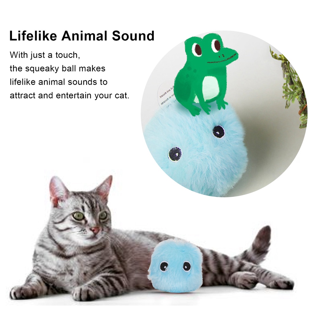 Hàng Sẵn Đồ Chơi Quả Bóng cho mèo với âm thanh động vật【Tennessee052】