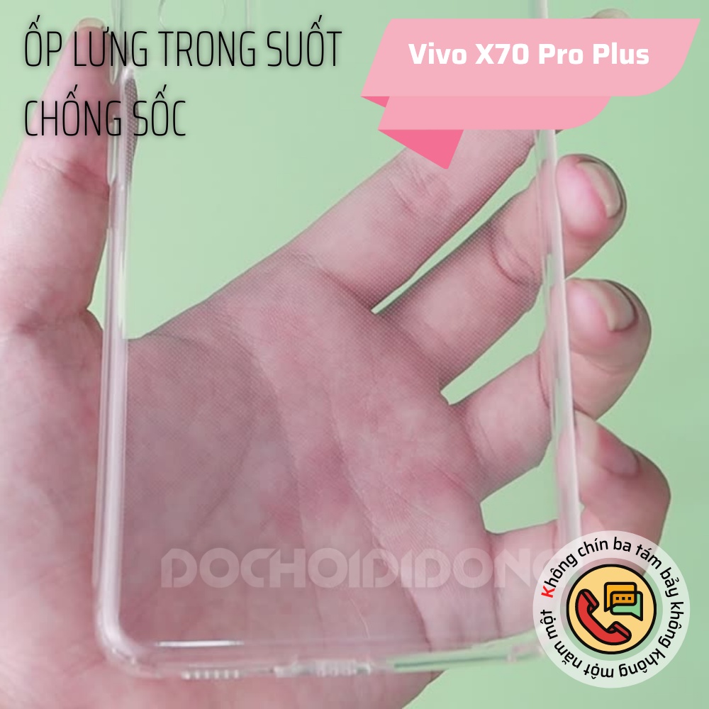 Ốp Lưng Dẻo Trong Suốt Cho Vivo X70 Pro Plus Chống Sốc Bảo Vệ Camera