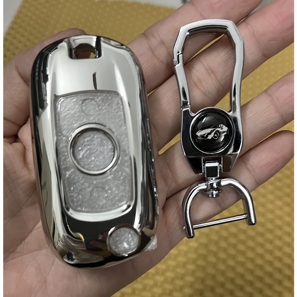 Ôp bảo vệ chìa khóa xe Vinfast Fadil kèm móc khóa nhựa mềm TPU tráng gương