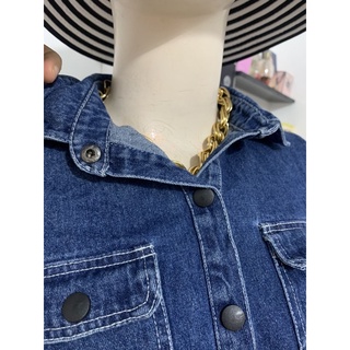 Áo Jeans tay dài ôm eo size M