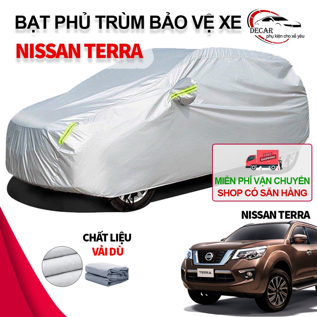 [NISSAN TERRA] Bạt phủ xe ô tô 7 chỗ cỡ to Nissan Terra , áo chùm phủ kín bảo vệ xe ô tô chất liệu vải dù oxford cao cấp