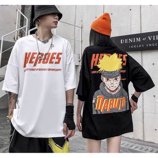 (HÀNG THANH LÝ) (Ảnh thật) Áo Thun Unisex Naruto Heroes