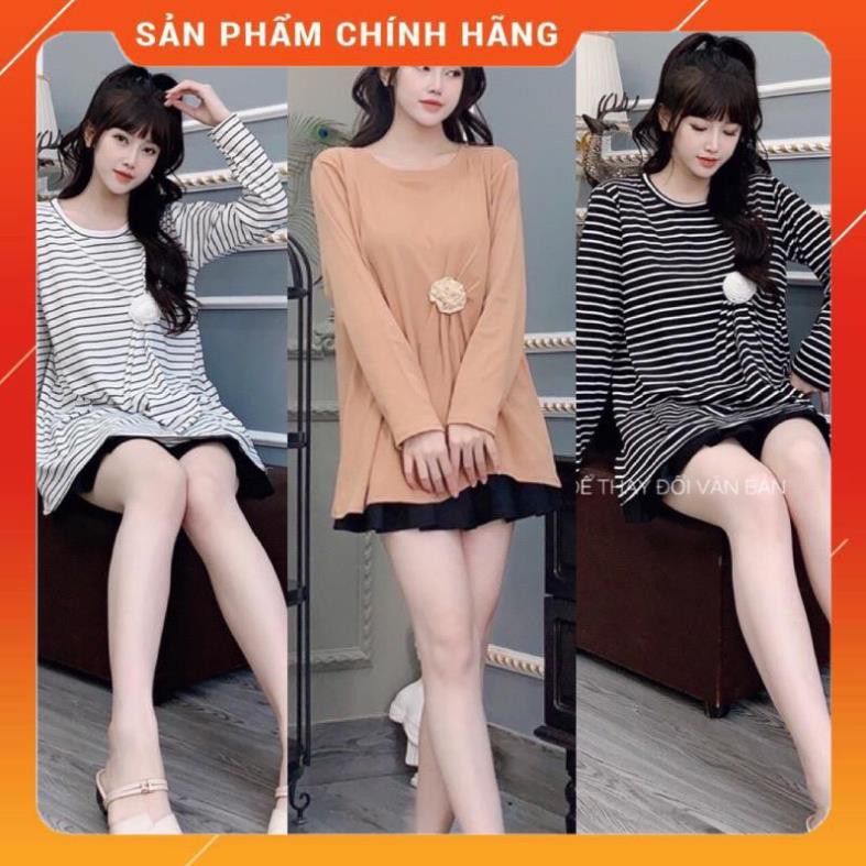 áo bầu cotton thời trang sang chảnh dành cho mẹ bầu☘hàng loại 1 chất đẹp ko bai Ko xù ko gião☘free size 43-68kg