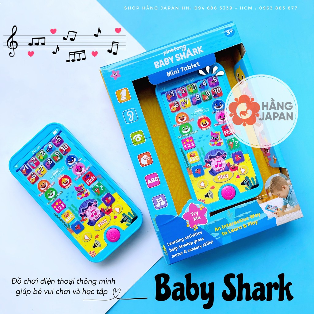 Đồ chơi điện thoại/ ipap cảm ứng thông minh Baby Shark Tablet cho bé từ 6 tháng trở lên