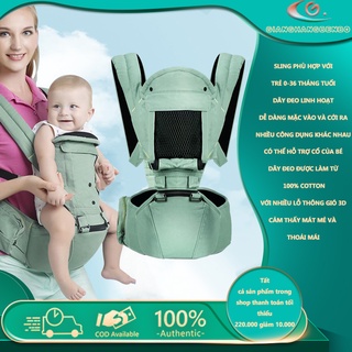 MB30/MB31 Địu em bé 8 tư thế  cao cấp Địu định hình xương đùi thông thoáng Địu tích hợp túi đựng đồ tiện lợi lắp vào thá