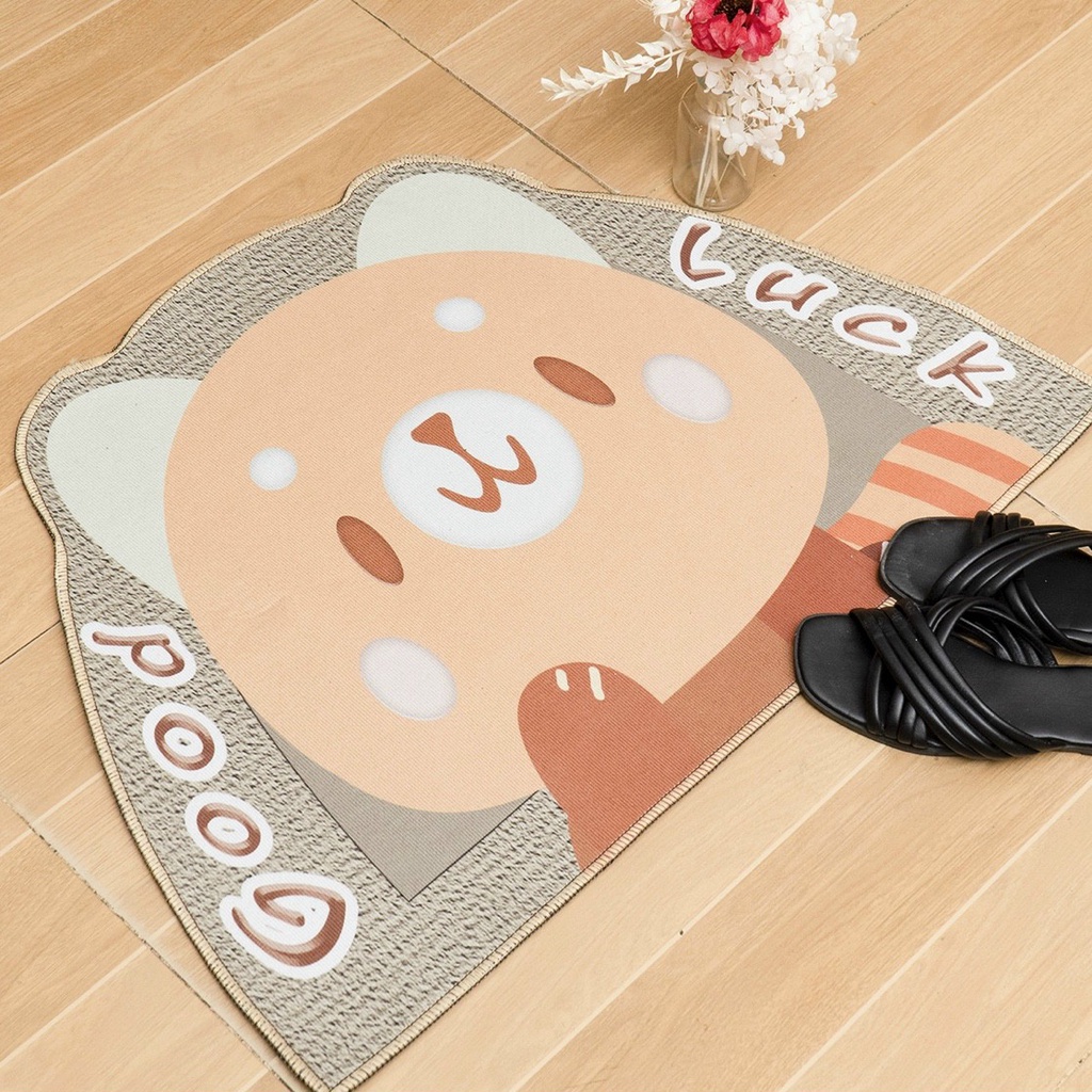 Thảm Bali Hình Thú Ngộ Nghĩnh Có Đế Chống Trơn Hình Con Vật Mèo Gấu Bàn Chân Siêu Thấm