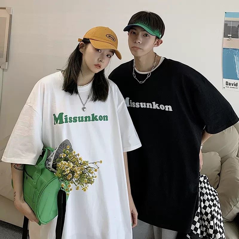 Áo thun tay lỡ unisex Missunkon cà rót