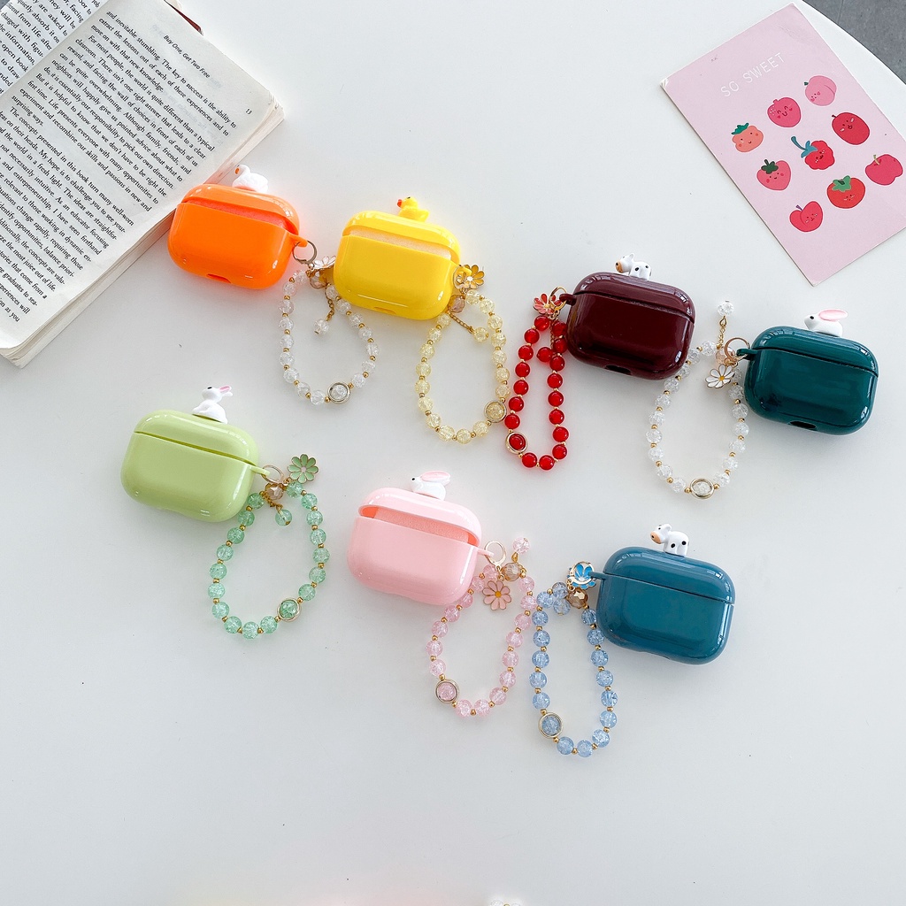 Vỏ Bảo Vệ Hộp Sạc Tai Nghe airpods pro airpods 1/2 Kết Nối Bluetooth Không Dây Mềm Mại Dễ Thương DIY