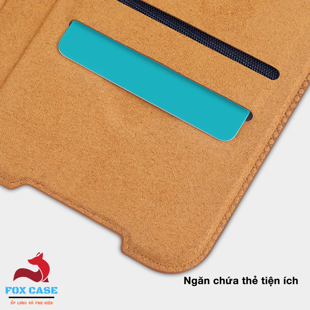 Ốp lưng bao da S21, S21 Plus, S21 Ultra Nillkin Leather Case QIN chính hãng - Fox Case