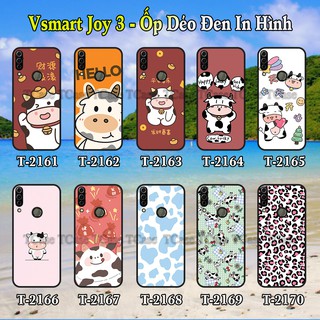 Ốp lưng Vsmart Joy 3 dẻo đen in hình Bò Sữa