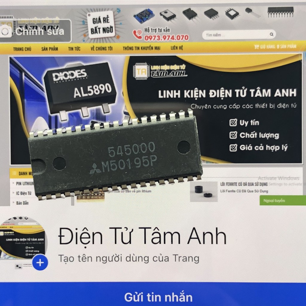 Bộ sản phẩm IC echo M50195P , SN74LS624N , LM311N , D41256-10