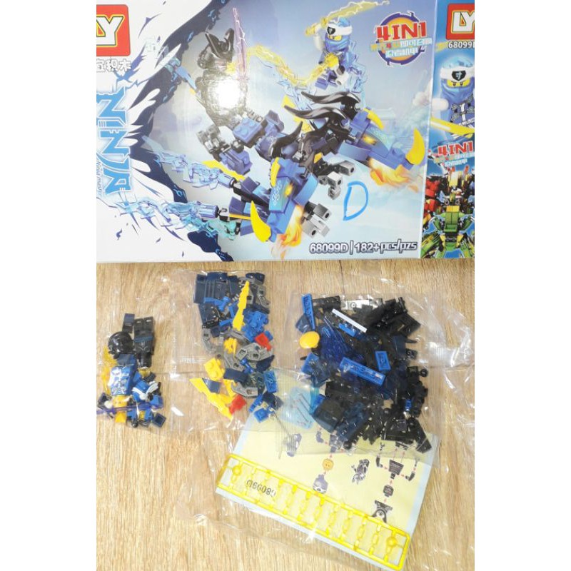 Lắp ráp 1 hộp LegoNinja Rồng 2 đầu 68099 có trên 175 chi tiết bằng nhựa ABS