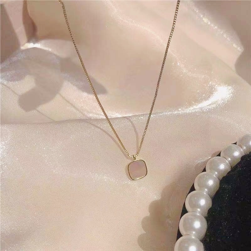 MANYUE Vòng Cổ Mặt Hình Vuông Thời Trang Cao Cấp Cho Nữ