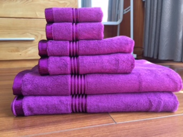 Set 6 khăn sợi modal cao cấp, 2 khăn tắm 65cm* 135cm, 2 khăn lau đầu 35 * 80cm, 2 khăn mặt 30cm * 50cm (Hàng xuất dư)