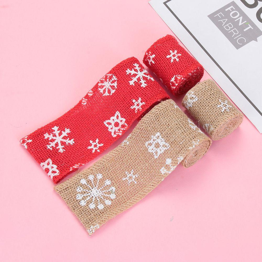 Jane Jute Dây Đay Viền Mộc Mạc Cổ Điển Chúc Mừng Giáng Sinh