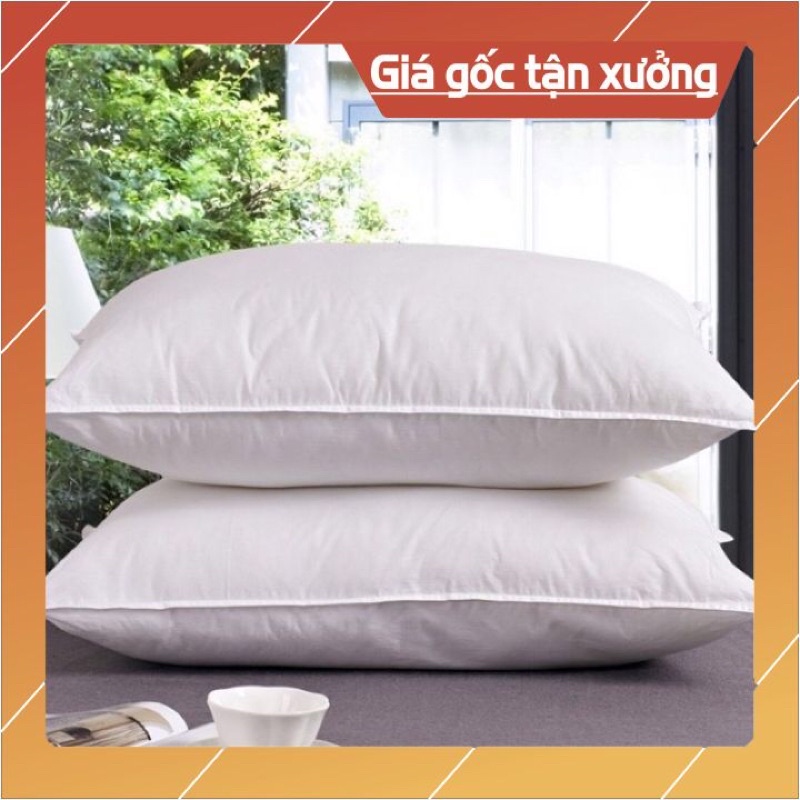 Gối lông vũ nhân tạo bông (Gòn) microfiber size 50x70cm, gối khách sạn