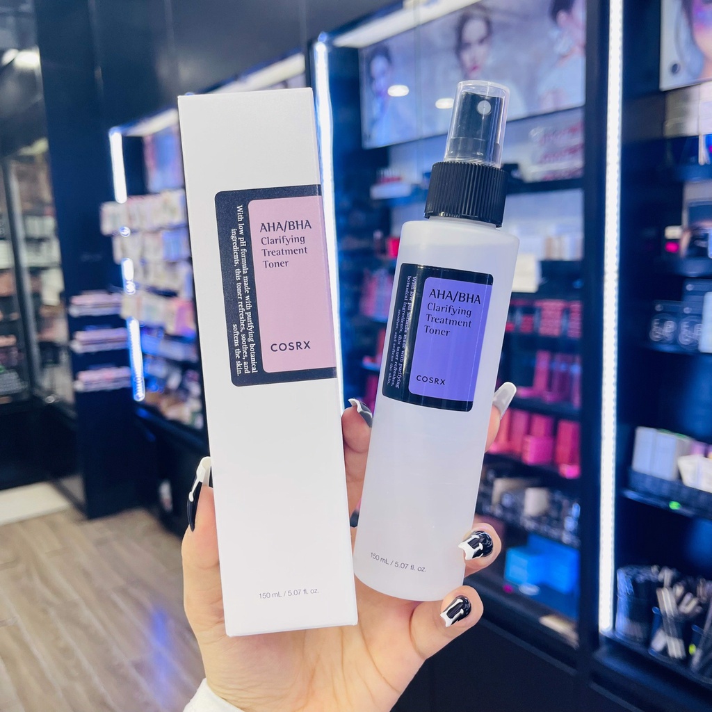 Nước Hoa Hồng Dạng Xịt Hỗ Trợ Trị Mụn, Sạch Mịn Da COSRX AHA/BHA Clarifying Treatment Toner
