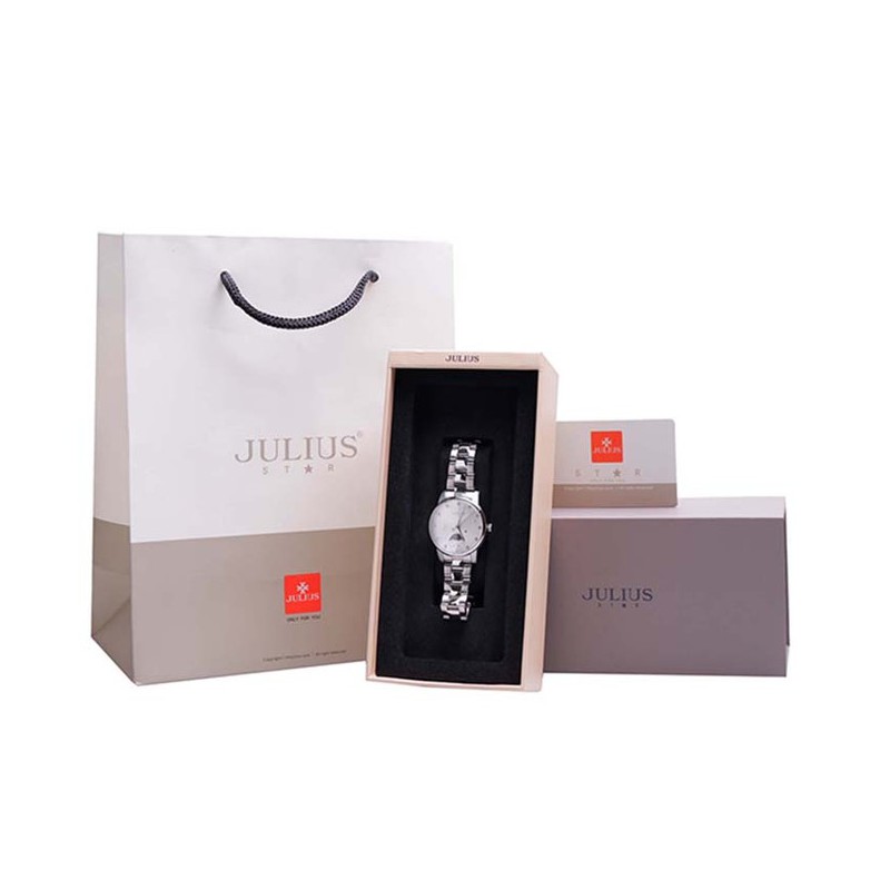 Julius Official | Đồng hồ nữ Julius  Star JS-029 kính Sapphire dây inox size 29