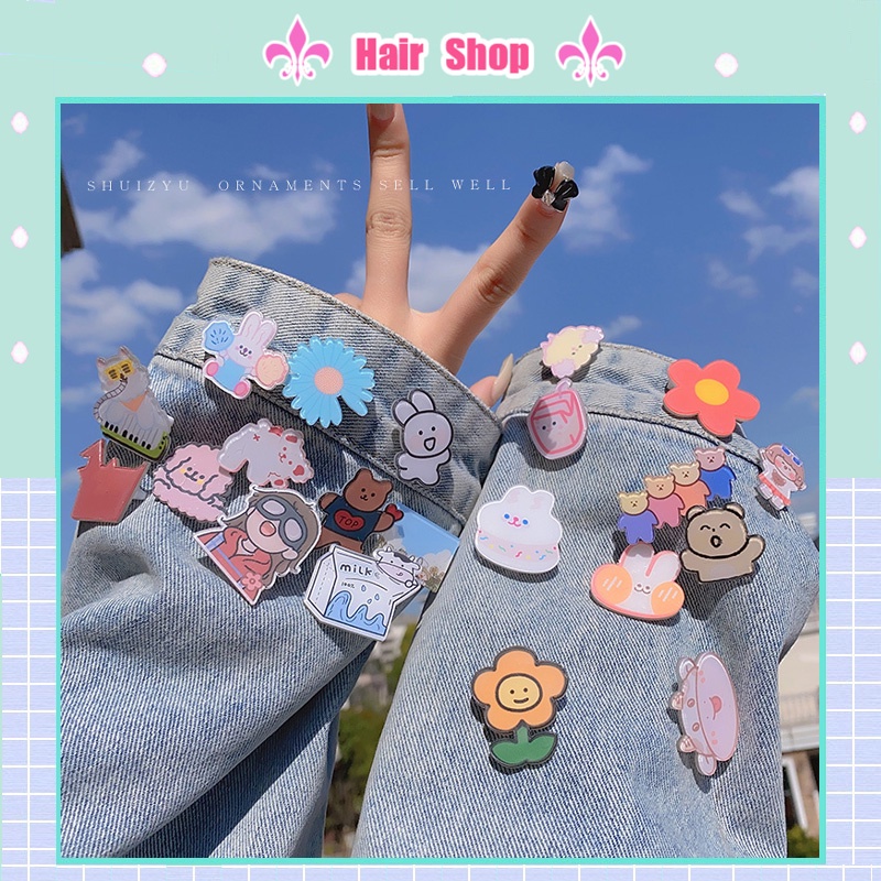 Ghim cài áo họa tiết hoạt hình đáng yêu