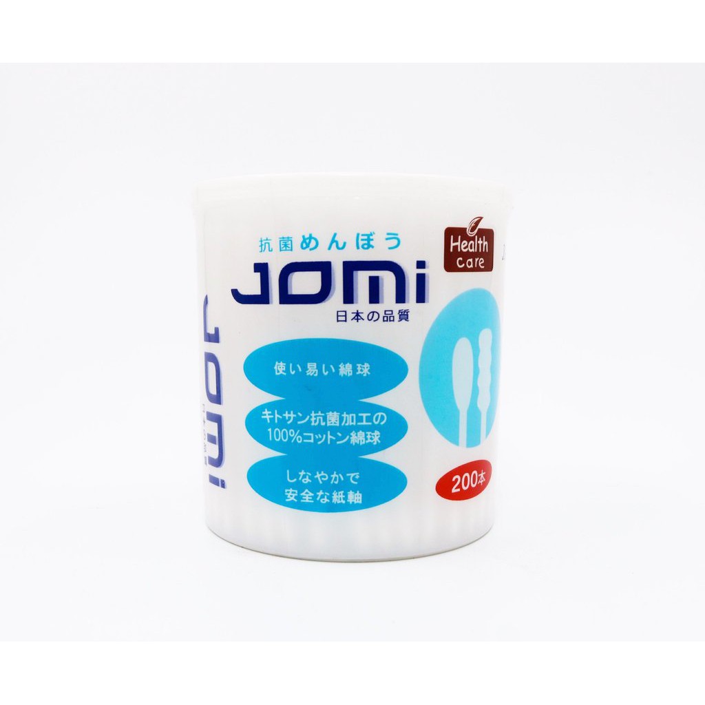✔️️️Tăm bông Jomi Nhật Bản người lớn thân giấy an toàn tuyệt đối cho cả nhà hộp 200c