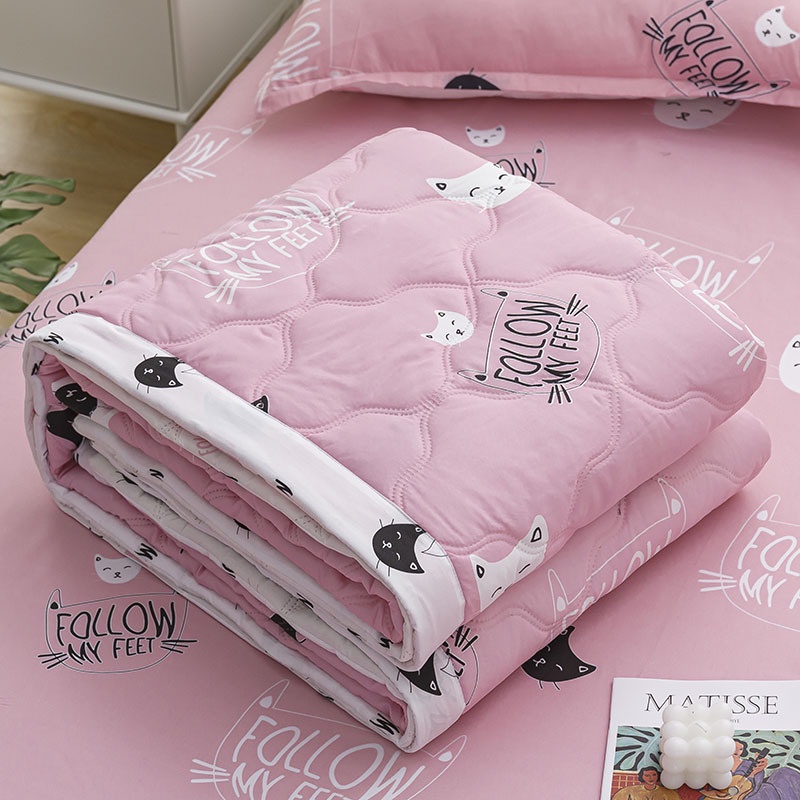Chăn Đơn / Đôi Chất Liệu Cotton Mềm Mại Thoải Mái In Họa Tiết Hoa Cúc Có Thể Giặt Sạch Dùng Trong Mùa Hè