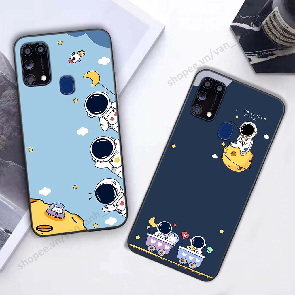 Ốp Samsung M31 hình bầu trời, phi hành gia đẹp, ốp lưng điện thoại samsung galaxy viền dẻo cao cấp