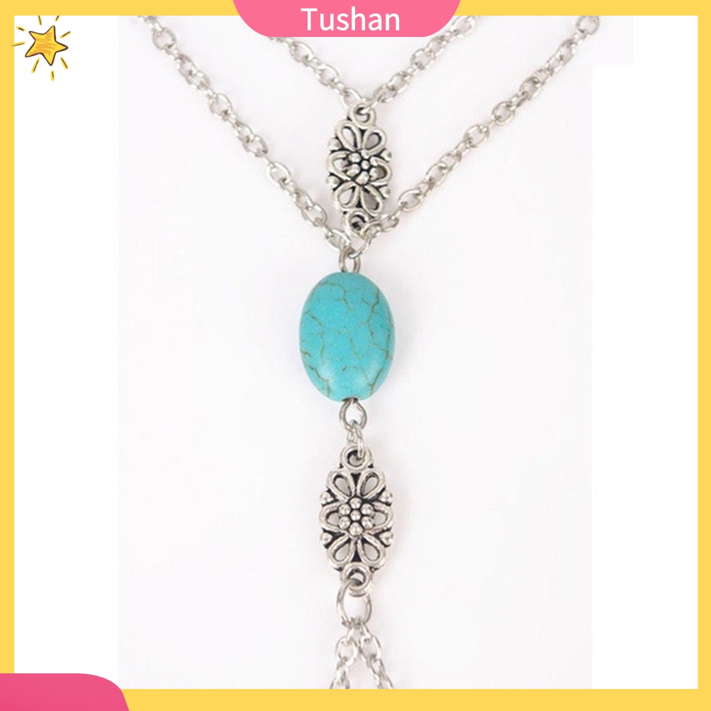 Vòng tay thời trang đính đá Turquoise cho nữ