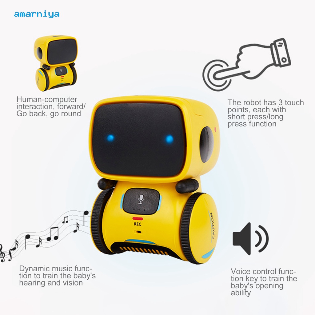 Robot đồ chơi thông minh có đèn LED điều khiển bằng giọng nói thân thiện với môi trường cho trẻ em