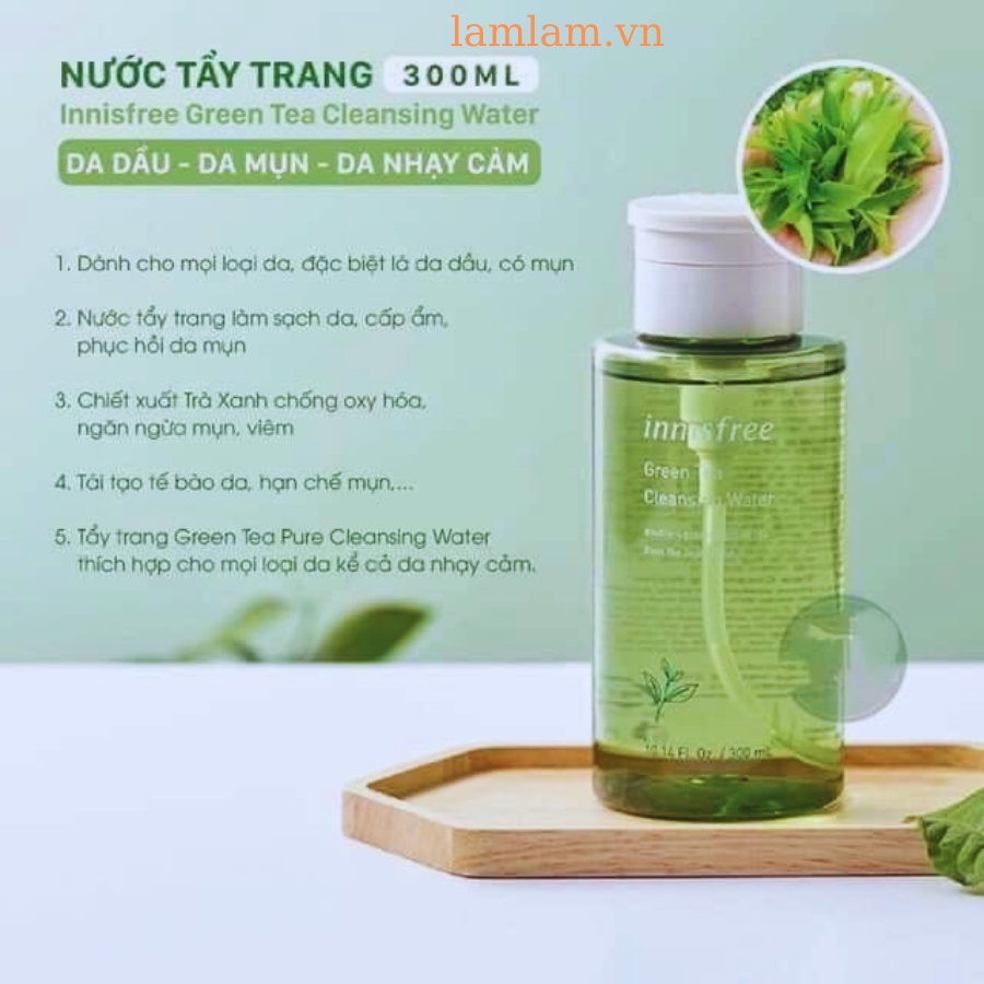 Nước tẩy trang innisfree Green Tea Cleansing Water 300ml