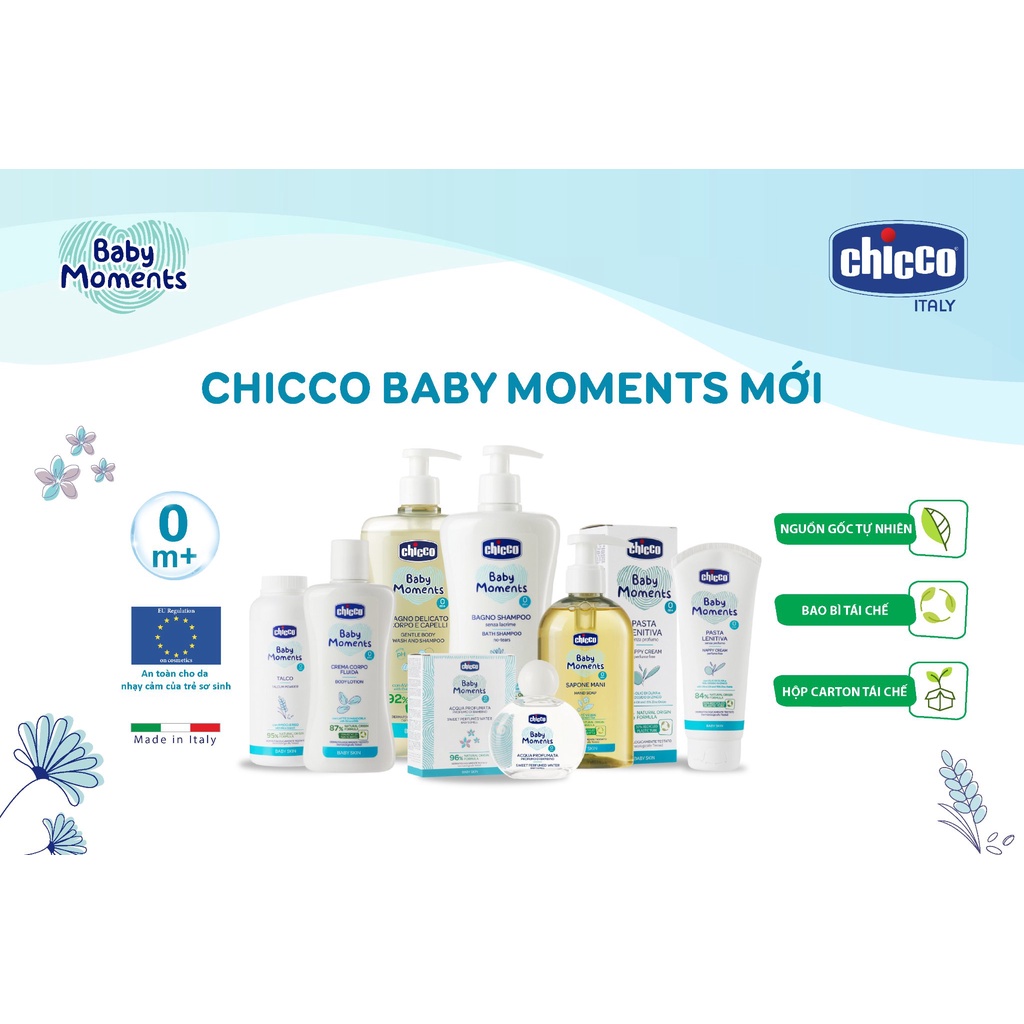 Sữa tắm gội CHICCO 500ml, sữa tắm gội hoa cúc cấp ẩm làm mềm da tóc cho bé - Monnie Kids