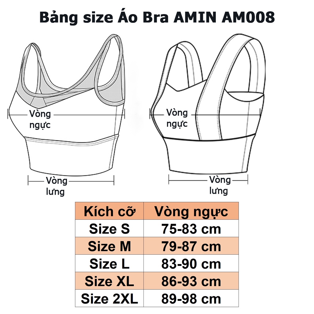 Áo bra tập gym yoga chống sốc AMIN AM008 cao cấp có mút ngực lót trong áo ngực thể thao tập gym yoga vải co dãn ôm ngực
