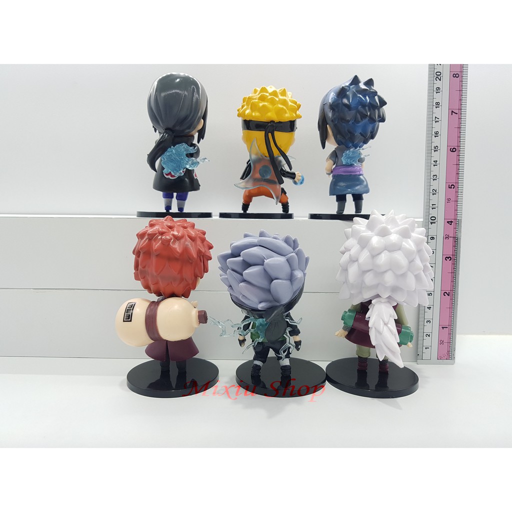 Set 6 Mô Hình Nhân Vật Phim Naruto Chibi Jiraiya Sasuke Kakashi Gaara Itachi Fg Contents