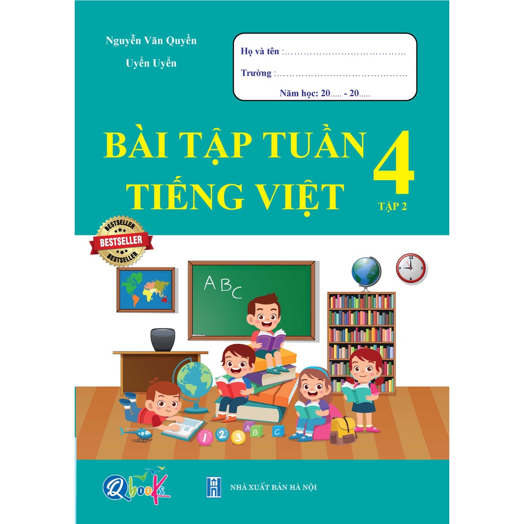 Sách - Combo Bài Tập Tuần và Đề Kiểm Tra Toán và Tiếng Việt 4 - Học Kì 2 (4 cuốn)