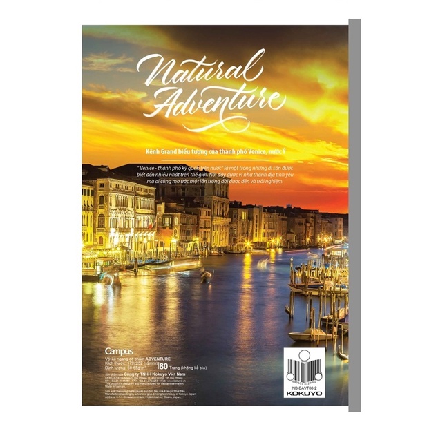 Vở kẻ ngang có chấm khổ B5 Adventure 80 trang Campus BAVT80