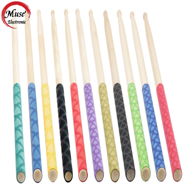 Bộ 2 Vỏ Bọc Bảo Vệ Cây Đánh Trống Họa Tiết Vảy Cá Nhiều Màu Độc Đáo Chống Trượt Tiện Dụng
