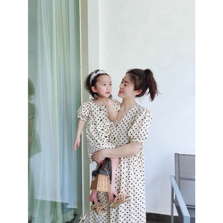 VÁY ĐÔI MẸ VÀ BÉ CHẤM BI TIỂU THƯ