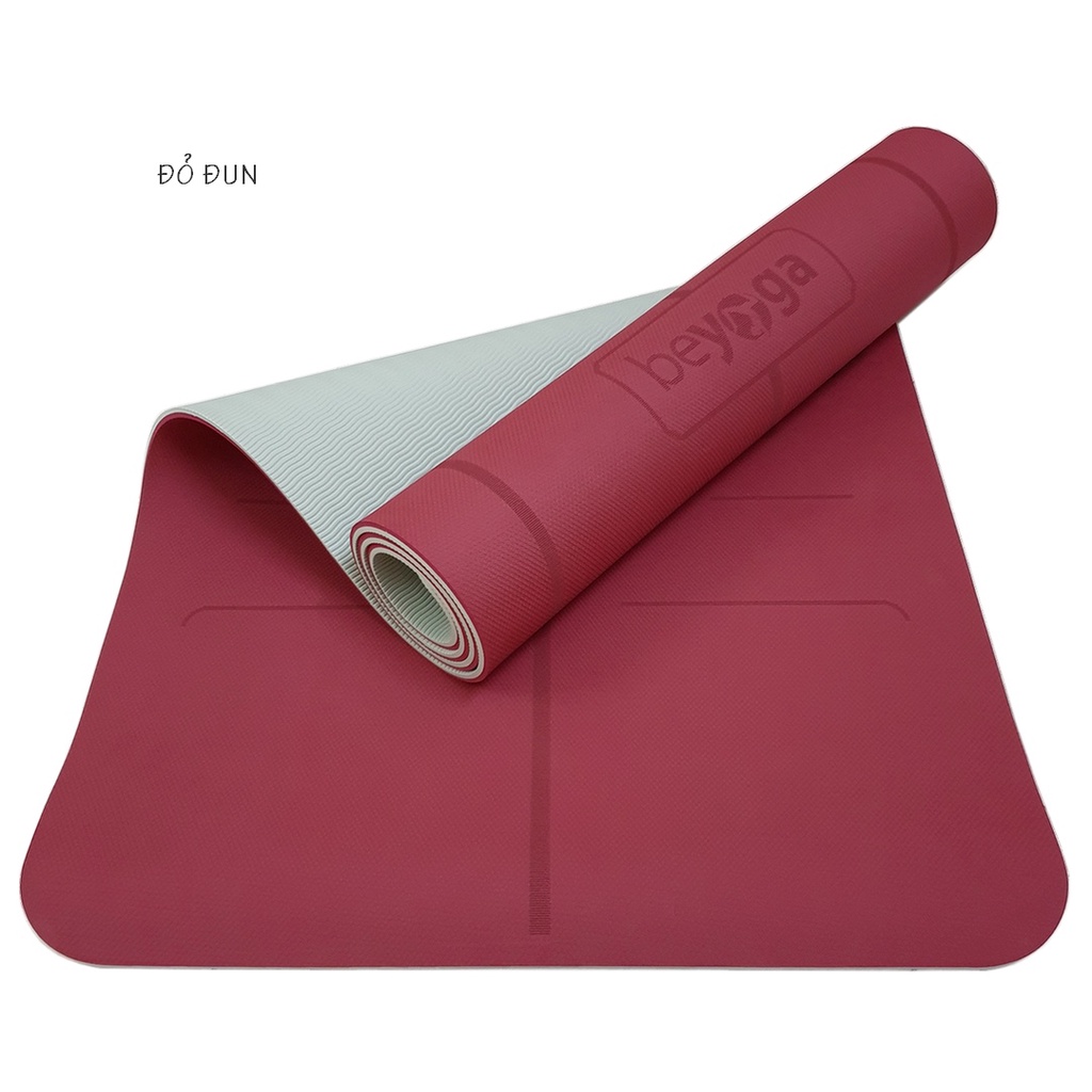Thảm Tập Yoga Định Tuyến, TPE Cao Cấp, Bám Tốt, Chống Trượt, Nhập Khẩu Đài Loan, Hãng beYoga