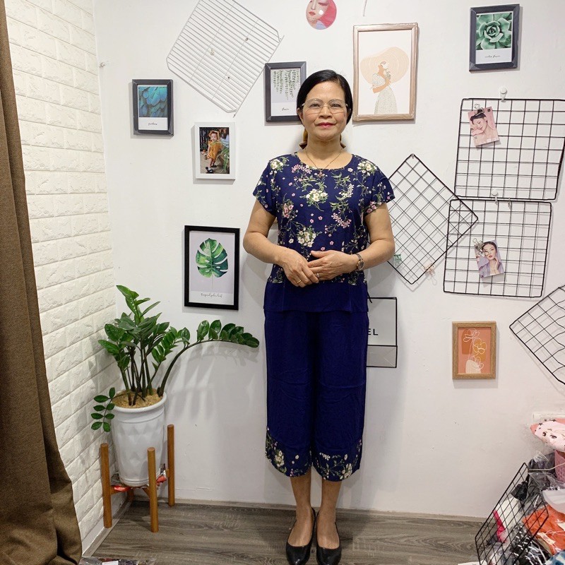 Bộ Lanh Trung Niên Việt Thắng Quần Ống RộngBo Lanh Tole Trung nien cho Me