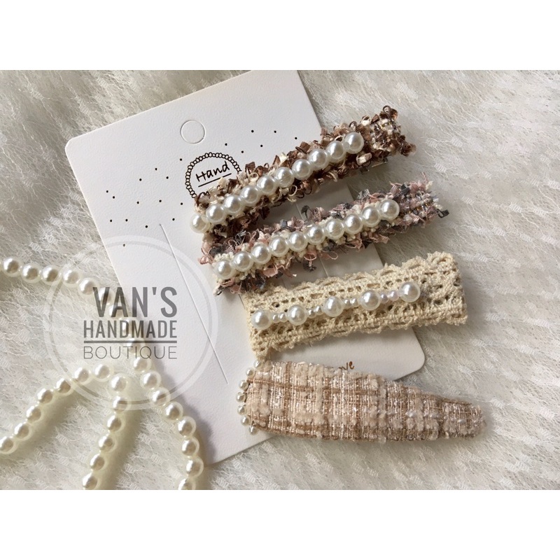 Kẹp Tóc, Cặp Tóc Bằng Vải HandMade Thiết Kế Nhiều Mẫu Van Boutique