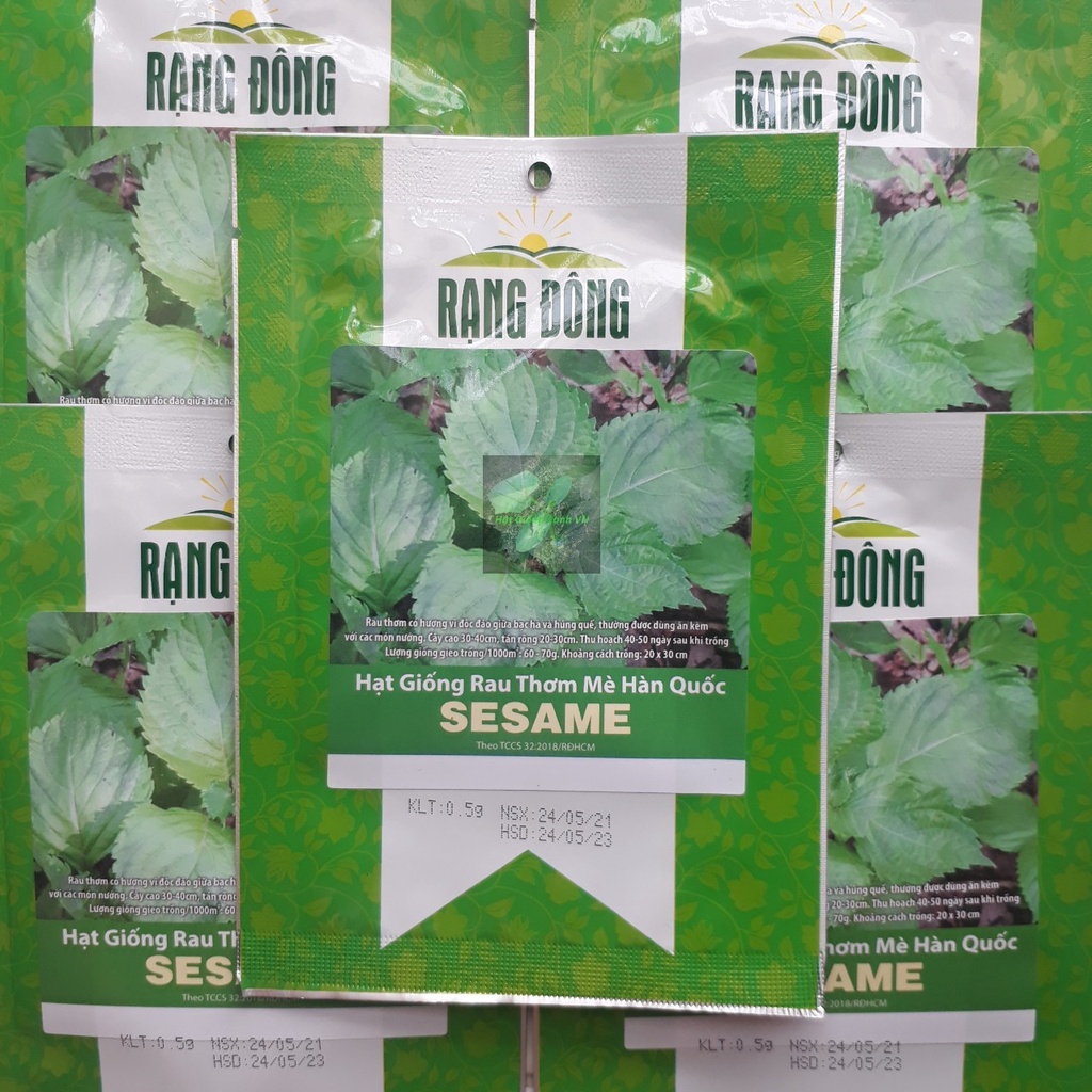 [Seeds] Hạt giống lá mè Hàn Quốc, đóng gói 0.5gr