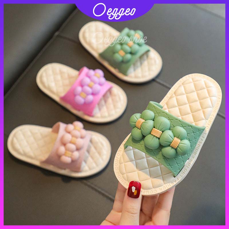 Oeggeo shop Dép Đế Bằng Chống Trượt Đi Trong Nhà Cho Trẻ Em