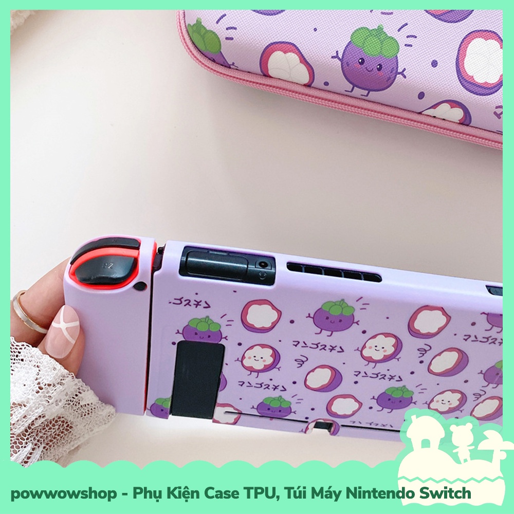 [Sẵn VN - Hỏa Tốc] Phụ Kiện Case Ốp TPU Dẻo, Túi Đựng Máy Cho Máy Game Cầm Tay Nintendo Switch Purple Mangosteen