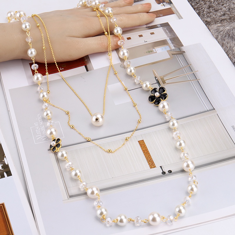 Vòng cổ HợP Kim ĐíNh NgọC Trai Giả Xinh XắN