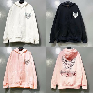 [Video+Ảnh Thật] Áo Khoác Nỉ Unisex Form Rộng In Hình Mèo Phong Cách Ulzzang Nam Nữ AK01 TD Fashion
