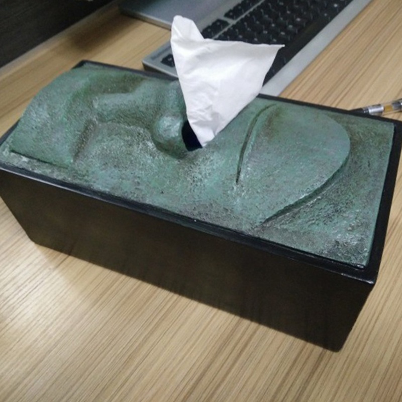 Hộp Đựng Khăn Giấy Bằng Nhựa Resin Hình Tượng Mới Lạ Cho Phòng Tắm / Phòng Ngủ