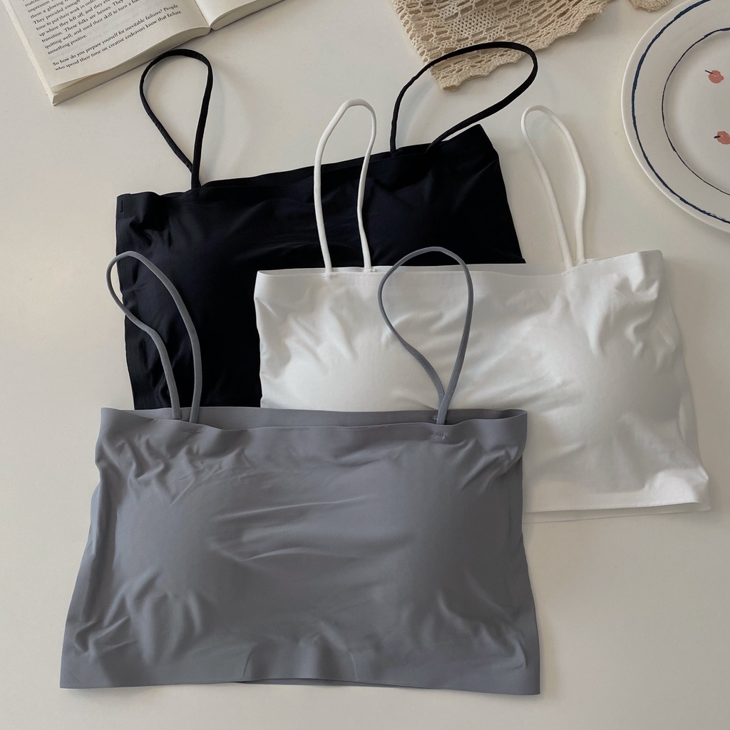 NUZIRO  Áo lót  không đường may chất liệu lụa cao cấp thời trang mùa hè dành cho nữ