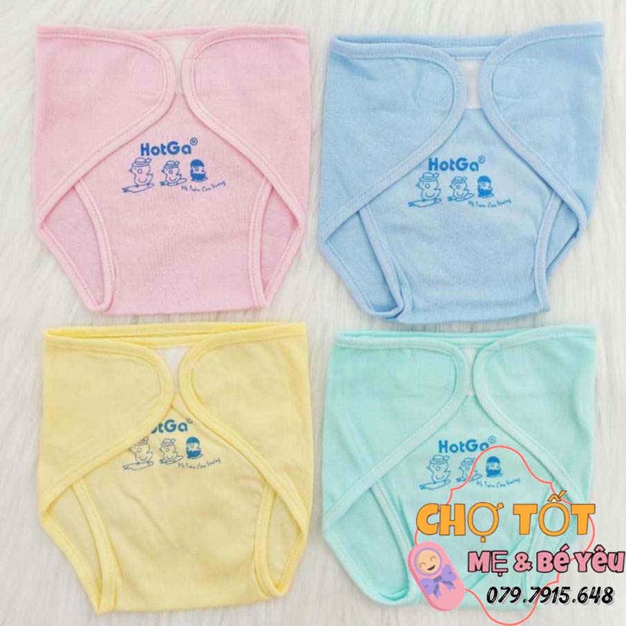 Combo 10 Tã Vải Cho Trẻ Sơ Sinh Cao Cấp Hotga Loại Màu Chất 100% Cotton Mềm (3-12kg)