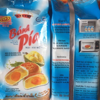 Pía 5 sao đậu xanh sầu riêng trứng muối (Pia cake Mung bean Durian)