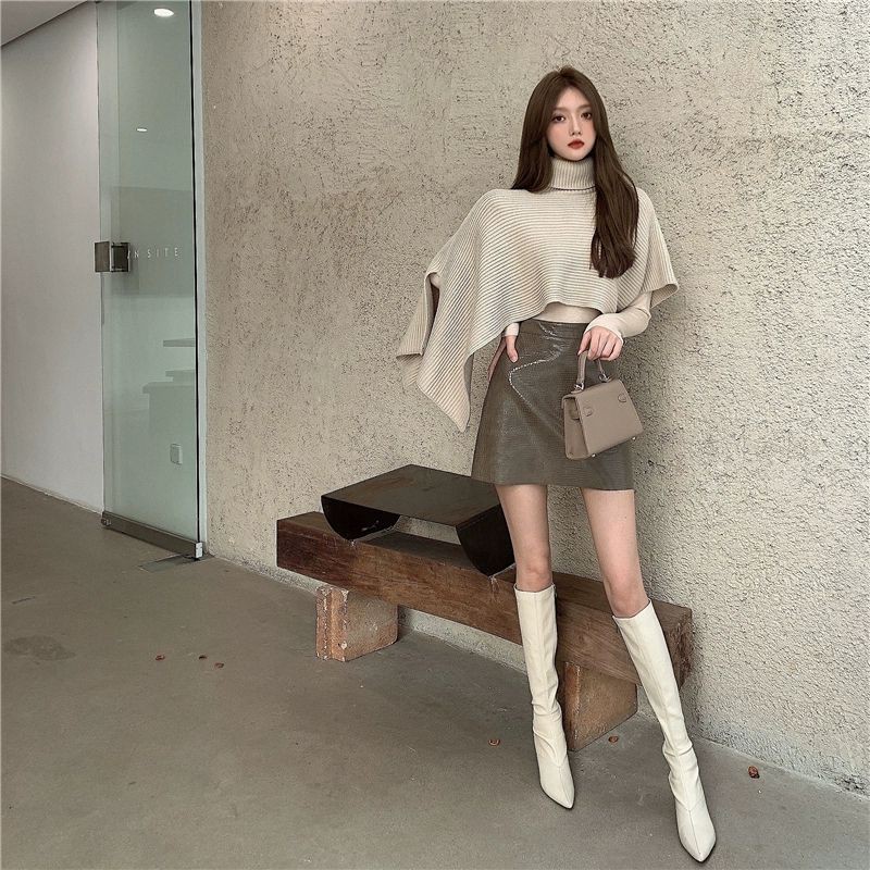 (SẴN) Set áo len choàng + chân váy tách set | BigBuy360 - bigbuy360.vn